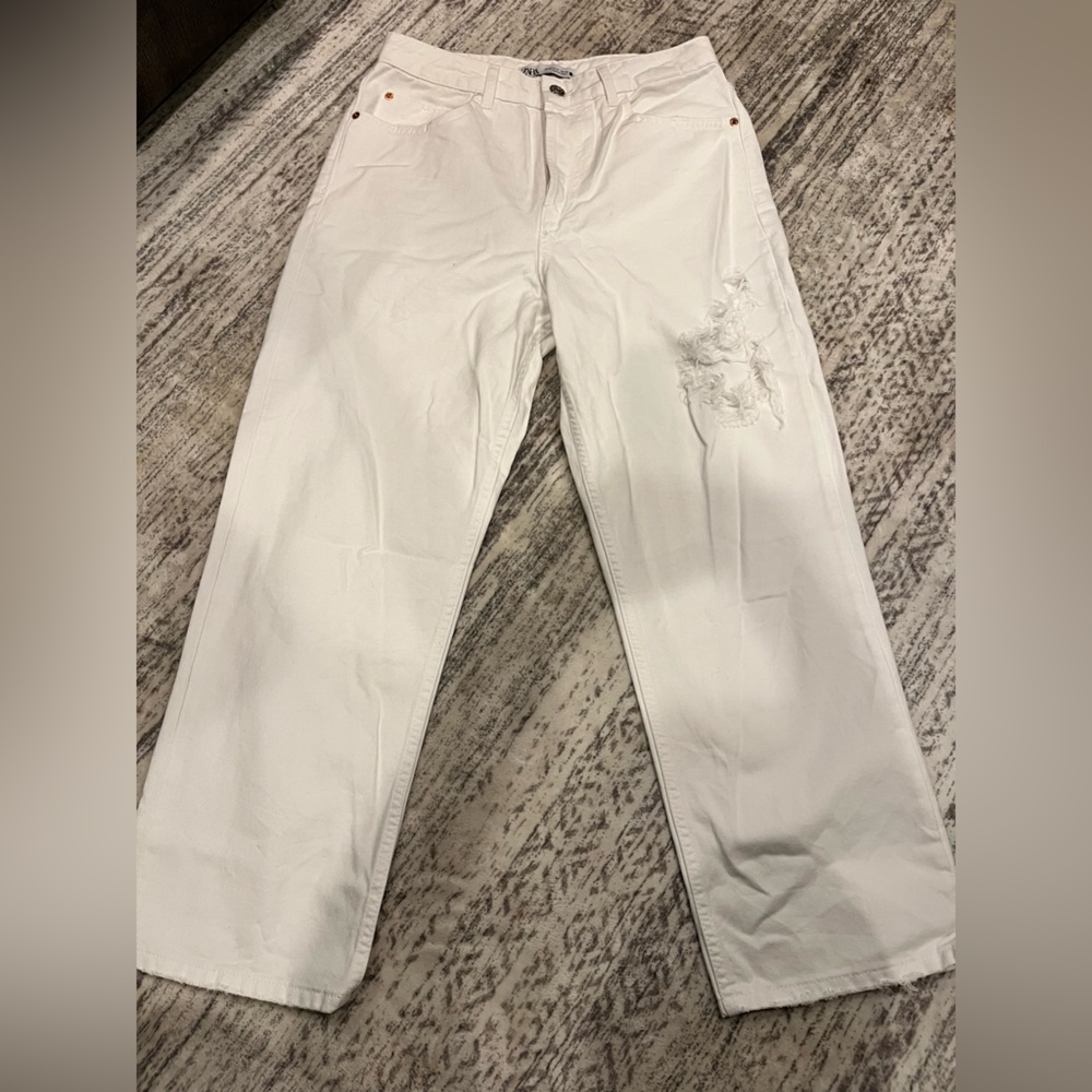Zara Cream Denim Pants